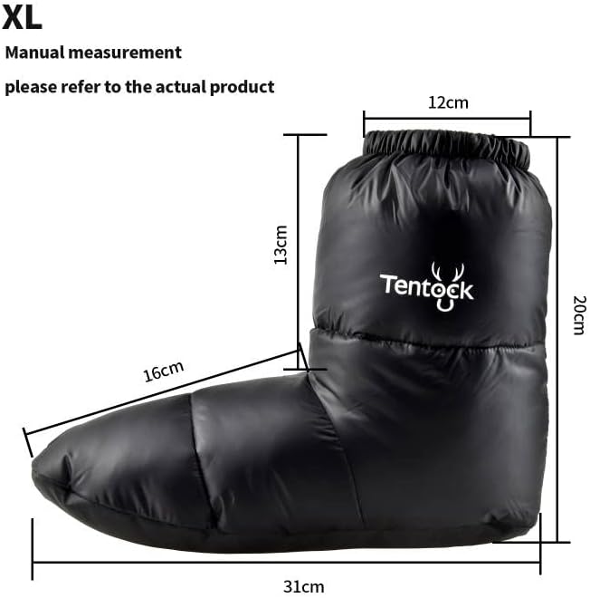 Tentock Down Booties Ultralight Water-Resistant Camping Down Socks Winter Thermal Foot Down Slippers Backpacking Men & Women for Sleeping - Image 4
