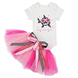 Baby Girls Shark Doo Doo Doo Romper + Tutu Dress 1st Birthday Outfit Set 12-18 Months Pink