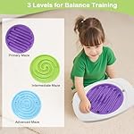 Balance Board with Maze for Kids, 20 inch Labyrinth Wobble Board Rocking Seesaw Sensory Training with 2 Balls & 2 Replacement Labyrinth Disks, Non-Slip Pedals Indoor Outdoor for Boys Girls - Image 2