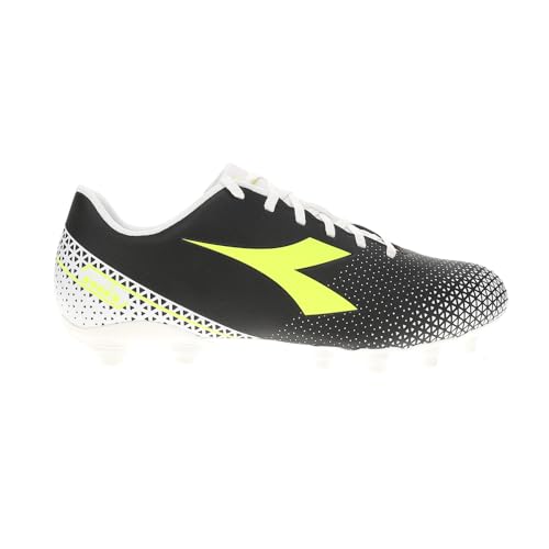 Diadora Mens Pichichi 6 Mg14 Soccer Cleats - Black, White, Yellow - Size 10.5 M