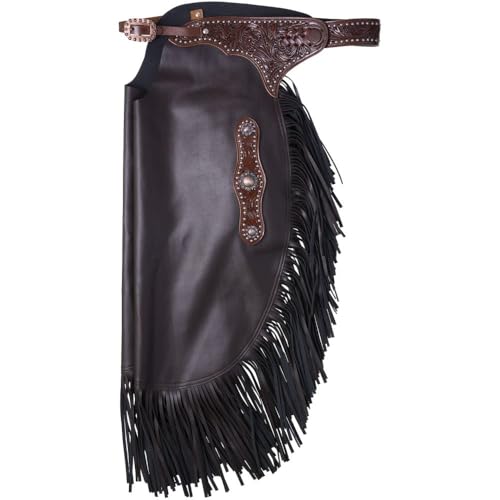 Tough 1 Faux Leather Chinks w/Floral and Dots X-Lg Brown