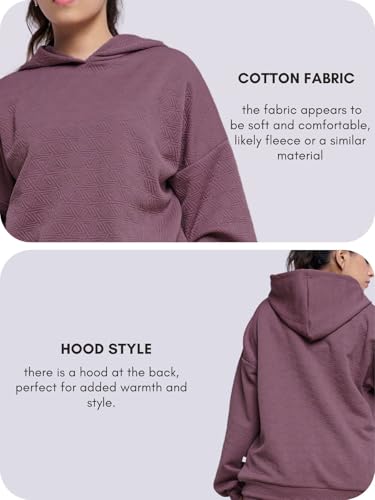 Image of GRECIILOOKS Co-ord Set for Women Stylish | Oversized Loose Fit Cotton Winter Hoodie set | Woolen Sweatshirts & Hoodies & T-Shirt For Girl | Casual Solid Full Sleeves Women Stylish Hoodie with Pocket