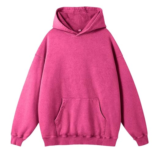 Men's Cotton Washed Vintage Hoodies Hipster Casual Hooded Sweatshirt Long Sleeve Pullover Sweaters Oversized Hoodie