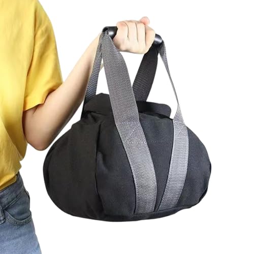 Bolsa de arena de entrenamiento - Pesa rusa pesada de 0 a 16 kg - Bolsa de arena para ejercicios con peso ajustable y asa, para entrenamiento de fuerza en casa y deportes para mujeres y hombres