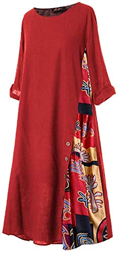 Carolilly Maxi Abito da Donna a Maniche Lunghe