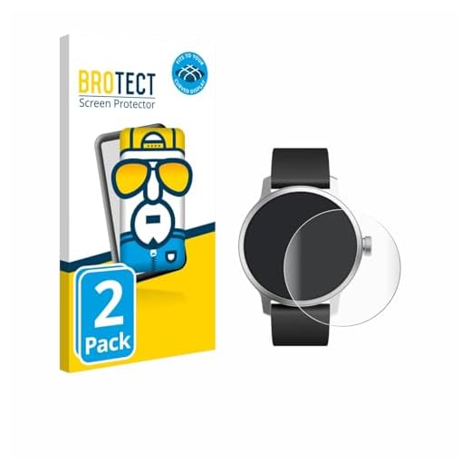 brotect 2x Full-Cover Schutzfolie kompatibel mit Withings ScanWatch (42 mm) Full-Screen Displayschutz-Folie [3D Curved, Kristall-Klar]