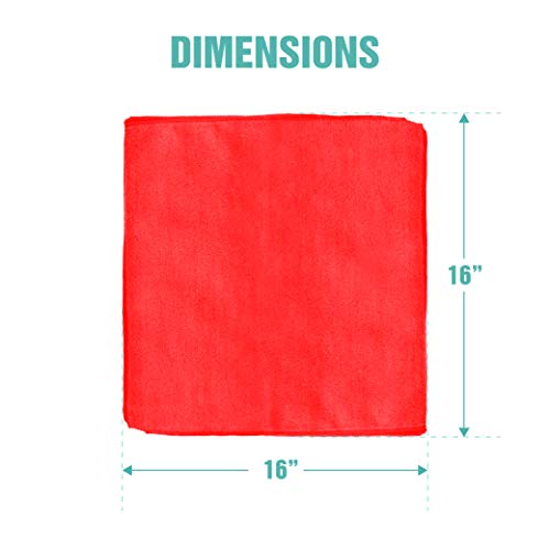 Zwipes Professional Microfiber Cleaning Cloth Towels, Premium Cleaning Supplies For Car Wash, Window Cleaner, Shop Towels, Counter Tops, Offices And More, 16X16 Inch Towel Set, 12-Pack,Assorted Colors #TOP3