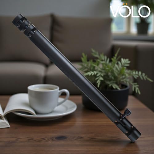 Image of VOLO Aluminium Tower Bolt with Stainless Steel Rod - Heavy Duty Door & Window Latch for Home and Office | Main Door Tower Bolt | Kundi /Chitakini | Pack of 2 Pieces (Black, 12 Inch)
