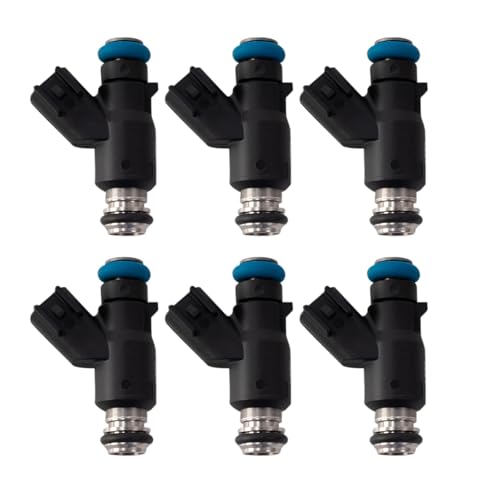 TRQ Fuel Injector Set Compatible with 2009-2011 Buick Lucerne 2007 Terraza 2006-2011 Chevrolet Impala 2010 Malibu 2006-2007 Monte Carlo 2008 Uplander Pontiac G6 Saturn Relay