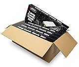 BCW Long Comic Book Bin - 5 Pack | Heavy Duty Comic Book Storage Box | Stackable Comic Bin Organizer for 300 Comics Each | Acid-Free Plastic Box with Divider & Label Slot