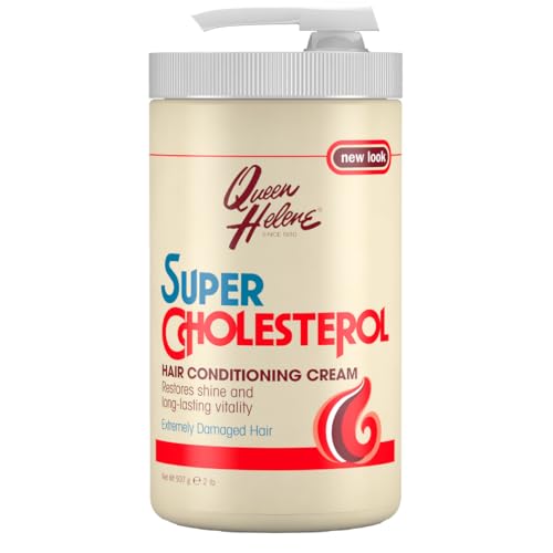 Queen Helene Super Cholesterol Conditioning Cream Moisture Treatment for Very Dry or Over-Processed Hair - 32 oz Jar