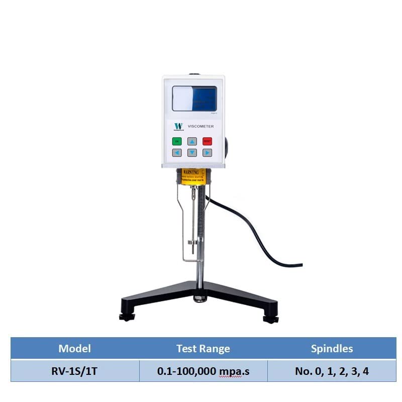 Viskositätsmessgerät, 6000000MPA.S 6 Millionen CPS NDJ-9S NDJ-8S NDJ-5S Viskosität Tester Messgerät Rotary Digitalviskosimeter mit Temperatursensor,Rotationsviskosimeter(RV-6M (NDJ-9S))