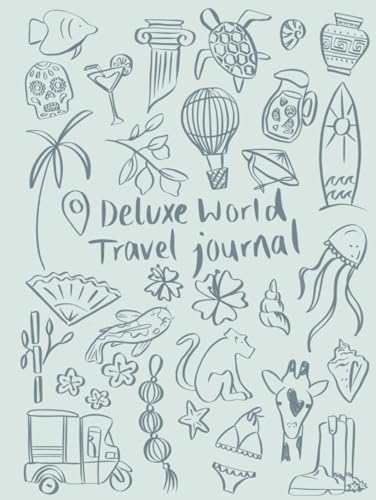 Deluxe World Travel Journal: Large Blue Cover