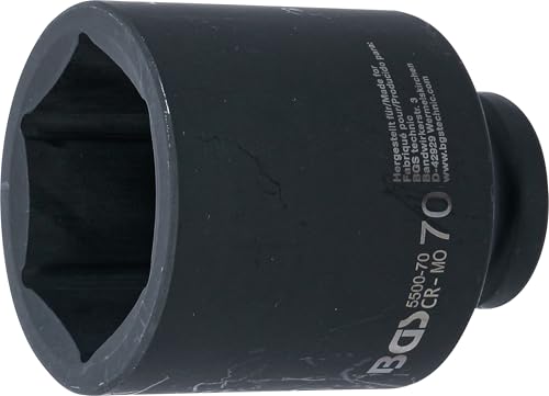 BGS 5500-70 | Impact Socket Hexagon, deep | 25 mm (1") Drive | 70 mm