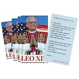Pope Leo XIV Holy Card Set Prayer for The New Pontiff of The Catholic Church, Pack of 10