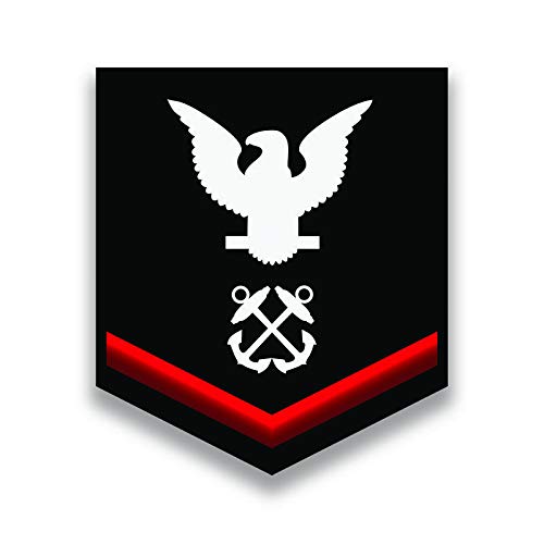 Navy E4 PO3 Petty Officer 3rd Class Sleeve Rating Boatswain's Mate 5-Inch Rank 2-Pack Premium Quality Vinyl Decal Stickers | Laminated with UV Protective Laminate | PD3061