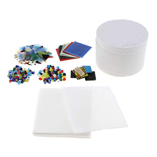 SM SunniMix Microwave Kiln, Fusing Paper and Fusing Glass DIY Jewelry Set - Simple Making DIY Jewelry Charm Pendants Glass Fusing Tools Set