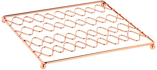 Descanso P/panela De Ferro Cromado Rosé 20x20x1cm Lyor Rosé No Voltagev