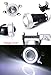 iJDMTOY OEM Replace Xenon White LED Halo Angel Eyes Projector Lens Retrofit Fog Lamps Compatible With 2016-2021 Honda Civic Sedan/Coupe/Hatchback