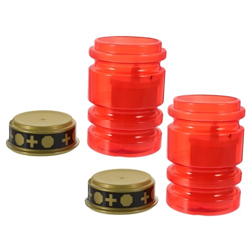 IWOWHERO Candela Led Senza Fiamma Riutilizzabile Luce Calda Per Chiesa e Cimitero Set 2 Pezzi Senza Batteria Atmosfera Decorativa Sicura e Compatta