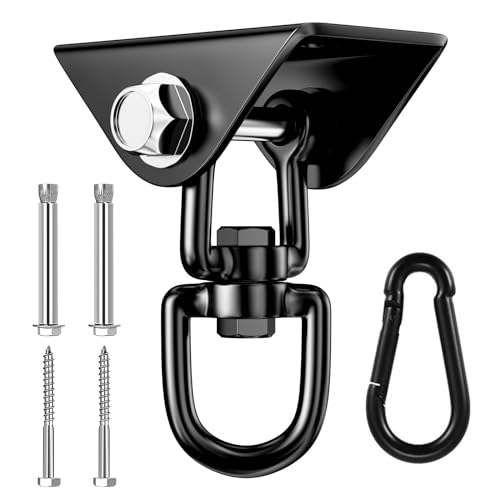 Newaner Pesada Gancho de Techo Acero Inoxidable 450 kg Capacidad de Carga 360 ​​° Rotación, Anclaje Pared con fijación de Tornillo para Silla Colgante, Columpio, Yoga, Saco de Boxeo, Hamaca