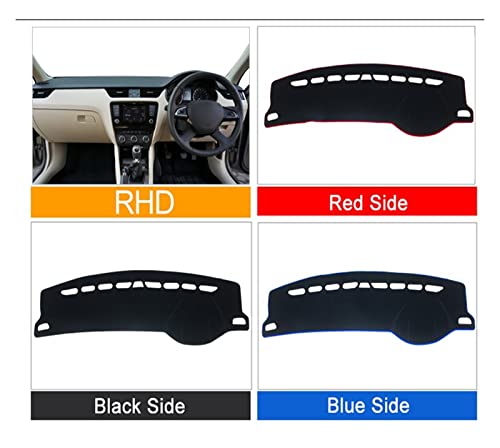 Cubierta de salpicadero RHD para Skoda Octavia A7 MK3 de color negro 3
