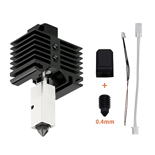 Creativity 500℃ High-Temperature Upgraded Hotend Kit, 24V Ceramic Heater Thermistor+ 2 Hotend Silicone Cover +1 Extra Hardened Steel Nozzle +1Extra Snap, For Lab X1 3D Printer #TOP1