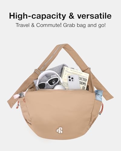 17L large travel Nylon Crescent Crossbody Bags for Women Men Sling Bag with Zipper Adjustable Strap travel Purse everydayuse3