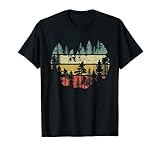 Waldlichtung Outdoor Natur Bäume Retro Wald T-Shirt
