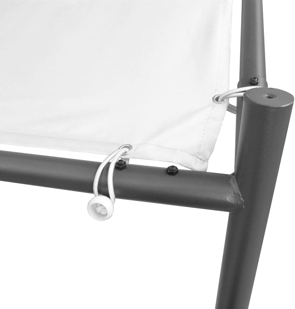 Garden Gazebo, Heavy Duty Tents for Parties, Weddings, Backyard, Lawns, 157.5"x157.5"x102.4" White Steel, Oxford Fabric with PA Coating, UV-Resistant, Traditional Style