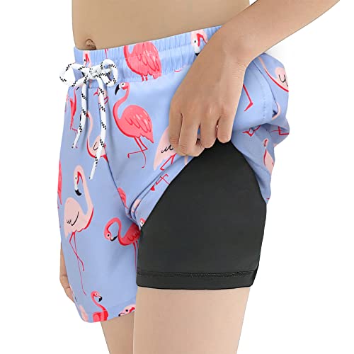 Durio Swim Trunks Toddler Quick Dry Toddler Swimsuit Boy Summer Beach Baby Boy Swim Trunks Toddler Swim Trunks Flamingo 4T #TOP3