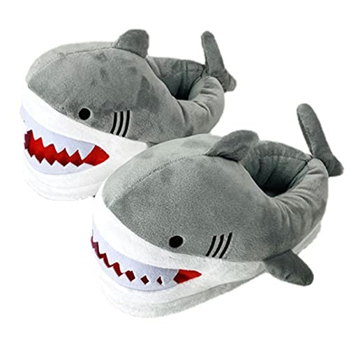 YILANLAN Women's Slippers Cute Pig Slippers Cartoon Slippers Animal Slippers Warm Slippers Winter Slippers Home Slippers Furry Slippers - 3/8.5 UK - Shark