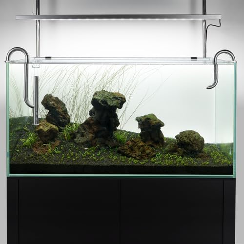 Image of LINLAN 304 Stainless Steel Lily Pipe Inflow and Outflow with Mini Aluminum Alloy Pipe Holder, 360 Rotatable Outflow, Fits 5 /8 Inch ID Filter Hose, for Rimless Aquariums (16mm-with Skimmer)