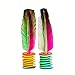 YEDUDA 2PCS Jianzi Shuttlecock Kick Da CAU Shuttlecock Vietnamese Jianzi Shuttlecock Feather Foot for Improving Leg Muscle Strength and Body Flexibility Sports Indoor Outdoor (01, 2PCS)