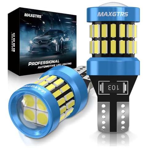 MAXGTRS 2x T15 W16W 921 912 LED 4014+3030 Chip 6000K White LED Backup Car Reversing Light Canbus Turn Signal Lamp Cover