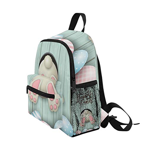 Orezi Happy Easter Backpack Eggs Bunny Rabbit Toddler Backpack With Chest Clip For Boys Girls Cute Kid's Bag Happy Easter Gift Toy Backpack #TOP2