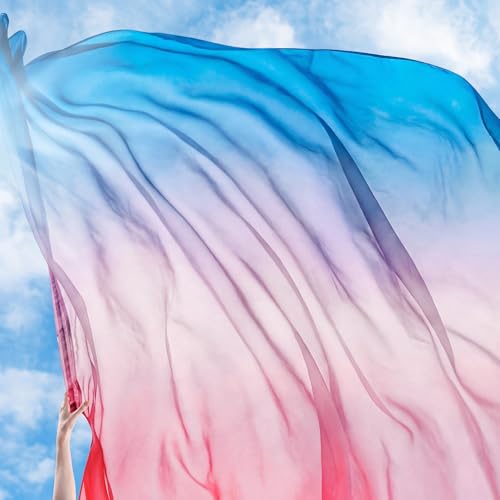 Image of Jecery 2 Set Worship Flags for Dance Church 35''x55'' Praise Dance Worship Flags with Scalable Rod Angel Wing Banner with Sticks Ministry Streamer Banner for Performance (Pink-Purple-Blue)