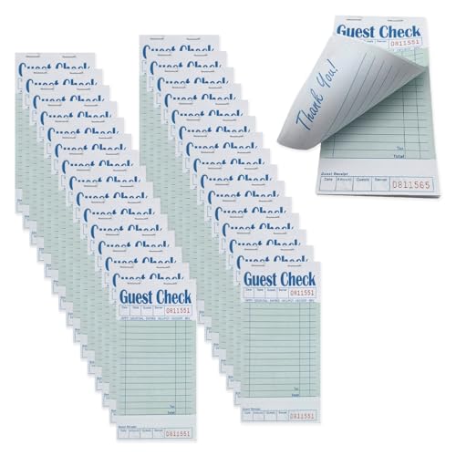 30 Pack Guest Checks for Servers, 1500 Orders Server...