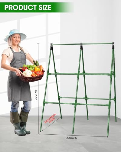 Tuteurs à concombre pour aménager un carré potager esthétique