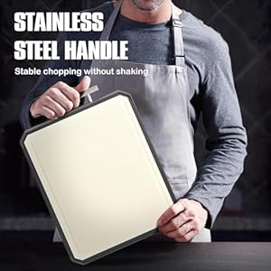 Large non toxic Cutting Board,Double Sided Stainless Steel/Wheat straw pp Cutting Boards for Kitchen,Dishwasher Safe,meat Chopping Board,16 * 11 Inch Large non toxic Cutting BoardDouble Sided Stainless SteelWheat straw pp Cutting Boards for KitchenDishwasher Safemeat Chopping Board16 11 Inch