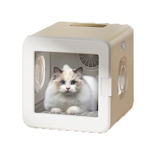 Secadoras portátiles Máquina Secadora de gas Ventilador Secadora para mascotas Secador de pelo para mascotas Jaula Caja de secado para mascotas Hogar silencioso 65L, temperatura y tiempo ajustables
