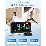 Vibrating Alarm Clock with RGB Night Light