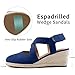 HARENCE Espadrilles Wedge Sandals for Women: Comfortable Closed Toe Ankle Strap Summer Dressy Platform Heels Shoes