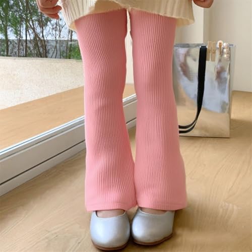 Kids Girls Corduroy Ribbed Bell Bottoms Solid Color Elastic Waist Relaxed Causal Flared Pants Stretchy Comfy Trousers4