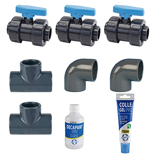 POOLEX POOLSTAR Kit Bypass 50mm - PC-BYPASS-50 - Raccordement de la Pompe à Chaleur au Système de Filtration - Compatible avec la Gamme (Hors Megaline) Cover