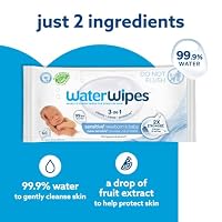 WaterWipes Sensitive+ Newborn & Baby Wipes, 3-In-1 Cleans, Cares, Protects, 99.9% Water, Unscented & Hypoallergenic, 720 Count (12 Packs) — image 5