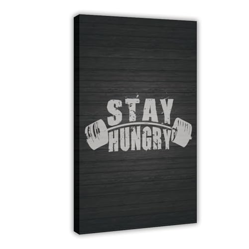 Poster Stay Hungry Gym 30x45cm : affiche de sport et décoration chambre