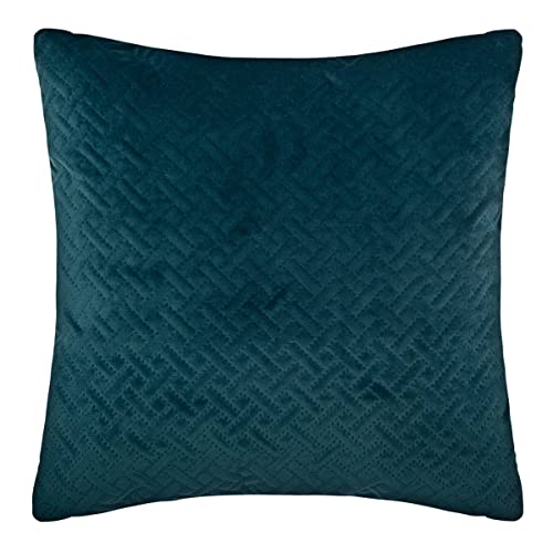 Atmosphera - Coussin Dolce - Velours - Bleu Canard - 40x40 cm