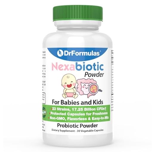 DrFormulas Nexabiotic Probiotic Powder for Babies, Infants & Kids Probiotics with Saccharomyces Boulardii, L. Acidophilus, B. Infantis Better Than Gripe Water or Baby Drops, 30 Servings