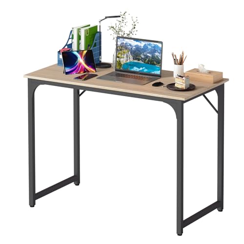 Image of BestOffice Computer Desk,Home Office Desk, Modern Simple Style for Home Office Study Writing (Nature, 39 Inch)